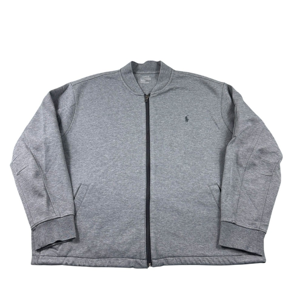 Polo Ralph Lauren Performance Gray Full Zip‎ Bomber Mens Jacket Size 2XLB